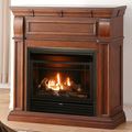 Duluth Forge Dual Fuel Ventless Gas Fireplace With Mantel - 26,000 Btu, Remote DFS-300R-1CO
